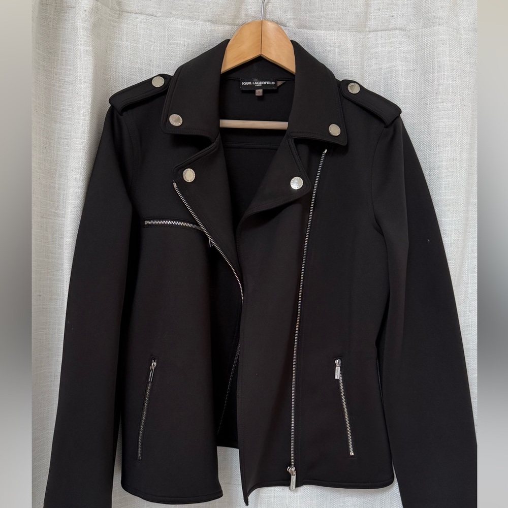 Karl Lagerfeld Black Biker Jacket